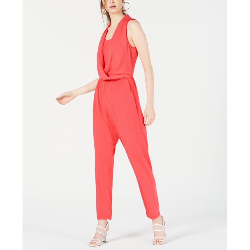 Bar III Sleeveless Draped Jumpsuit